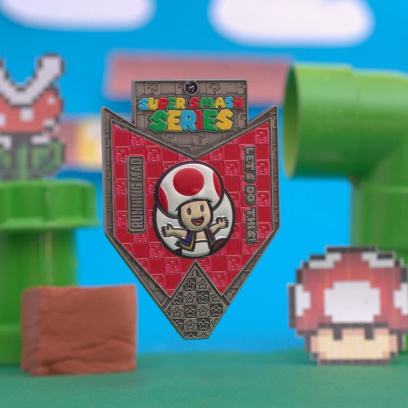 Toad medal from the Super Smash Series featuring the loyal mushroom retainer.