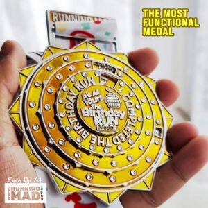 Unique Birthday-Themed Running Medal Design