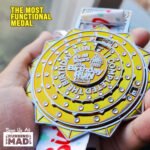 Detailed View of Birthday Run Medal for Athletes