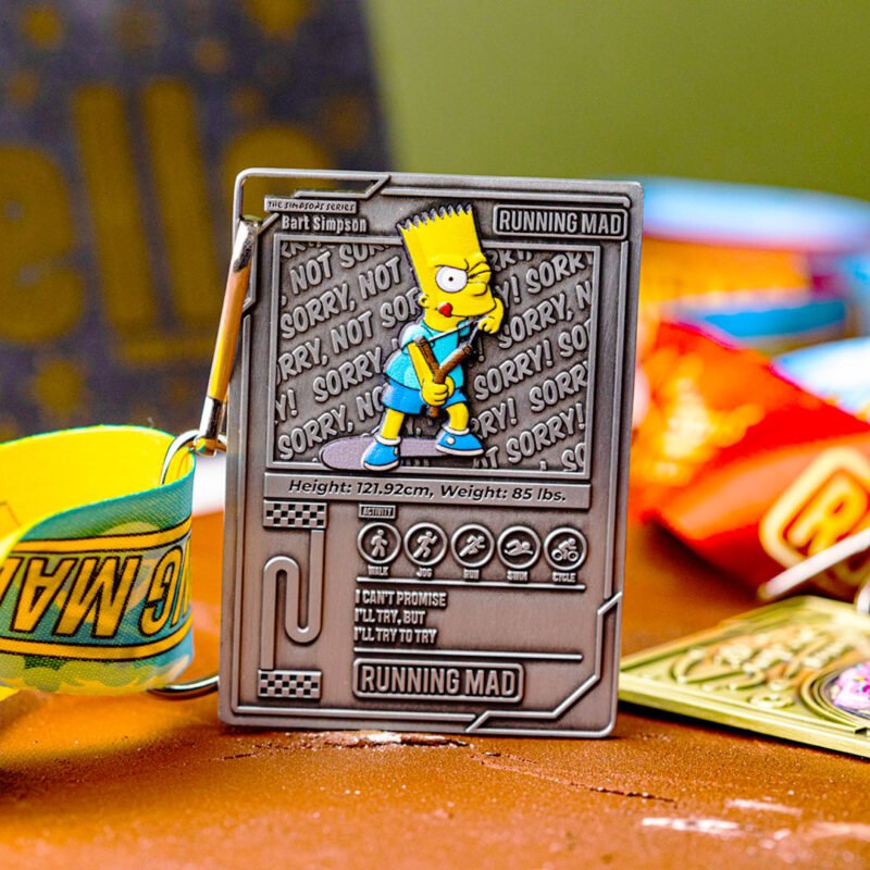The Simpsons Series fun challenge medal featuring Bart Simpson with signature catchphrase