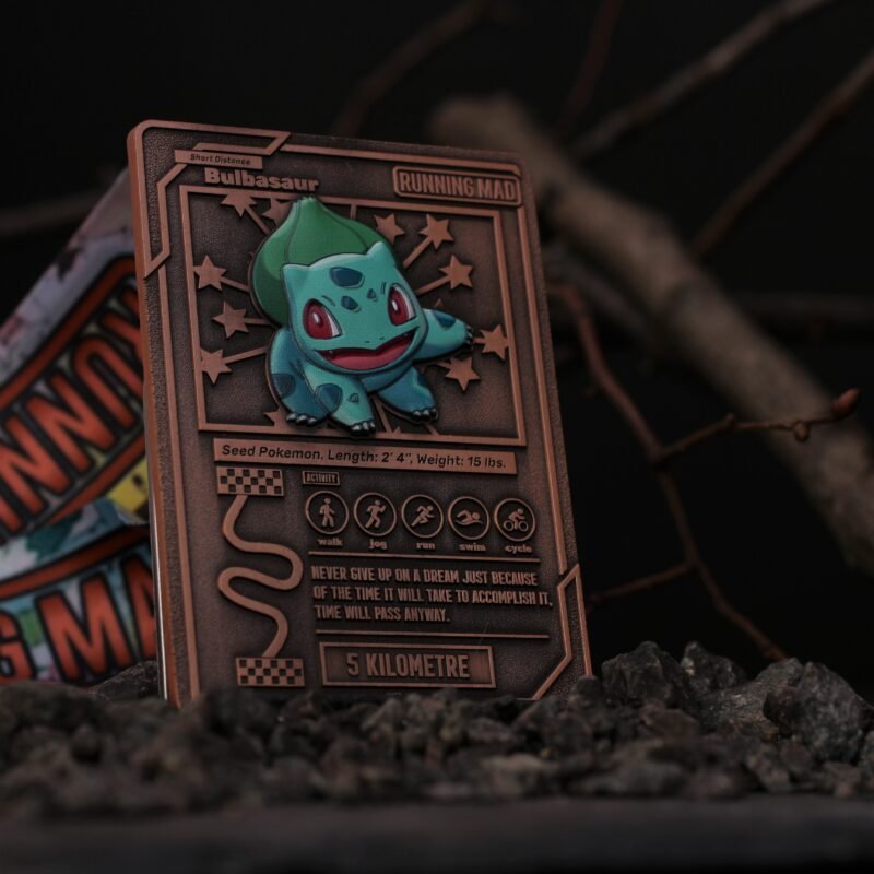 I Wanna Be The Very Best Fitness Challenge Adventure Bulbasaur Running Mad 5K Card