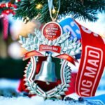 Holiday-themed charity medal by Children with Cancer UK on a snowy backdrop.