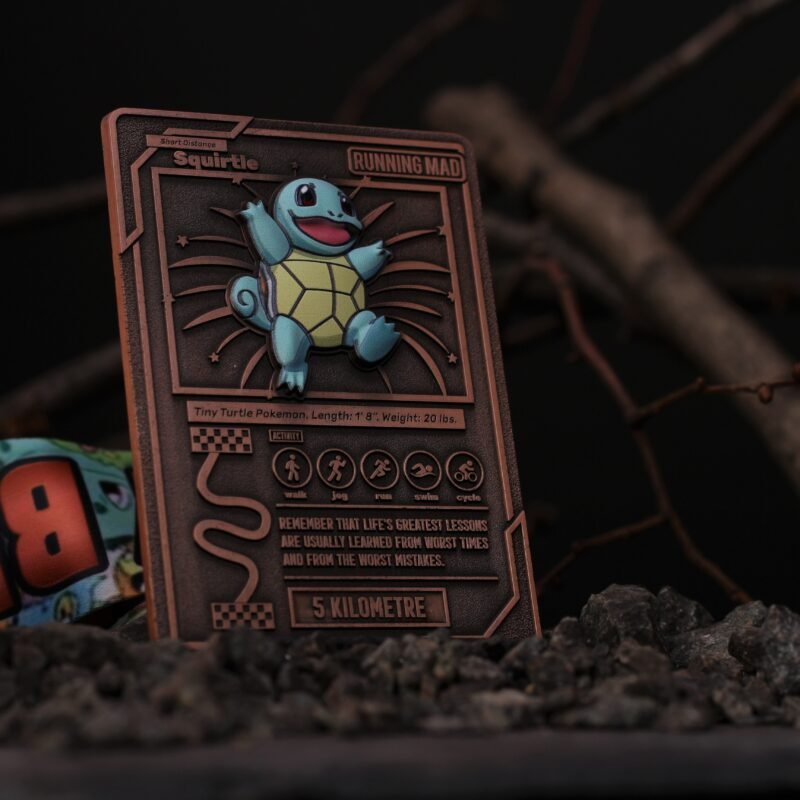 I Wanna Be The Very Best Fitness Challenge Adventure Squirtle Running Mad 5K Card
