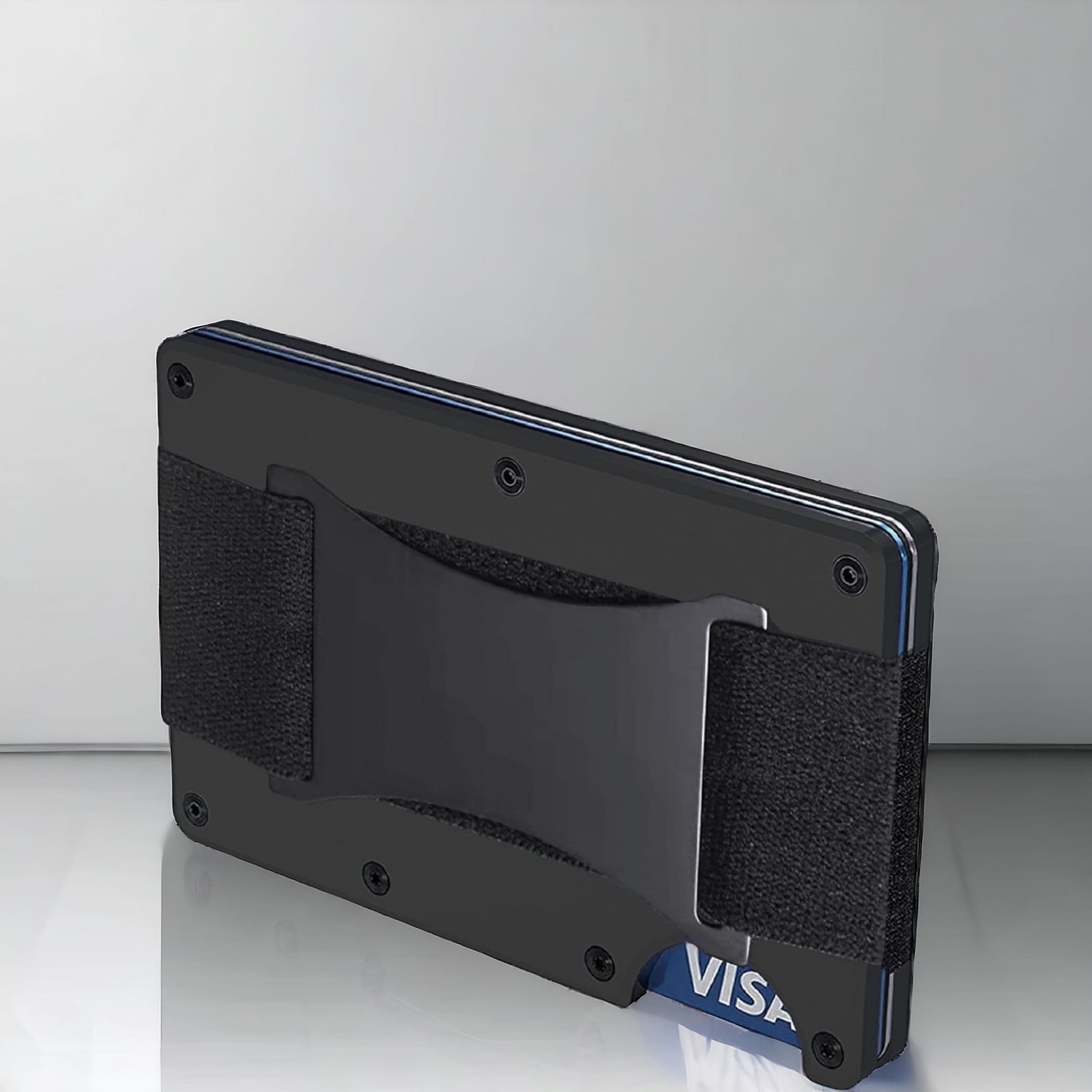 Ultra-Slim Metal Wallet with Integrated Money Clip - Image 3