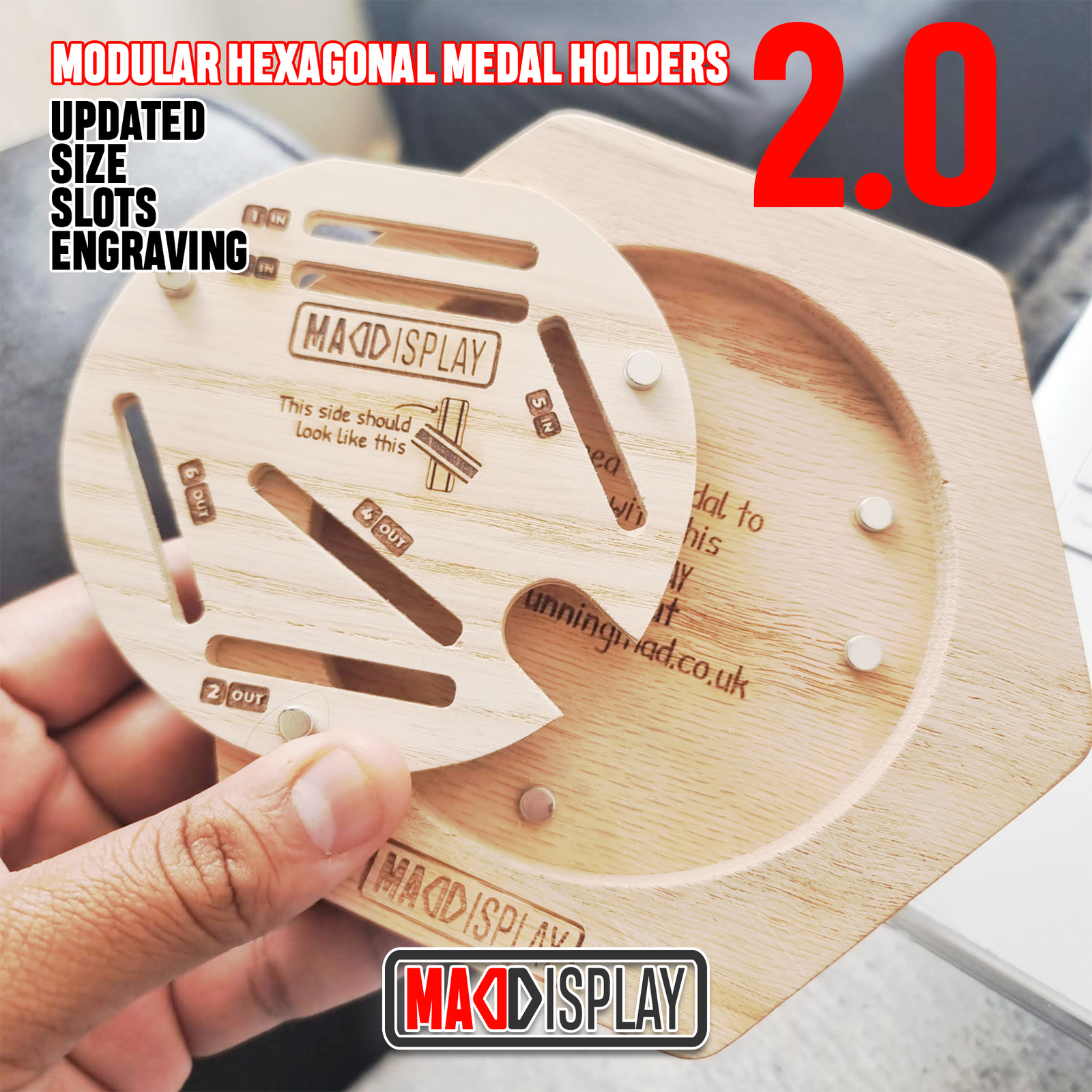 Modular Hexagonal Hanging Medal Holders - Image 5
