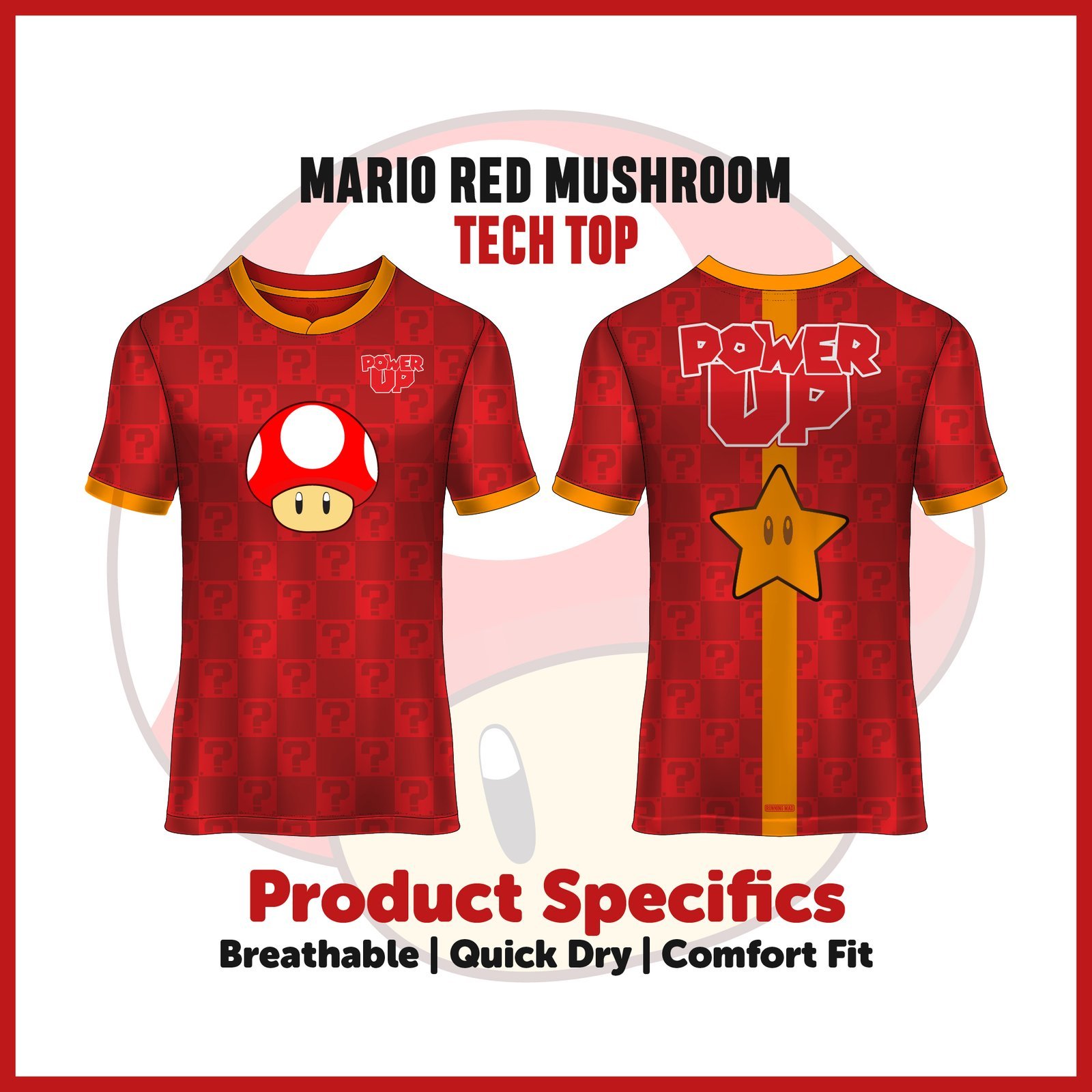 Exclusive Mario-Inspired Tech Top for Runners - Image 3