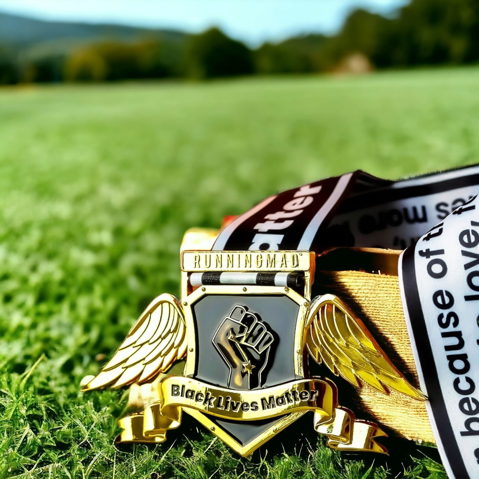Black Lives Matter united for equality challenge medal