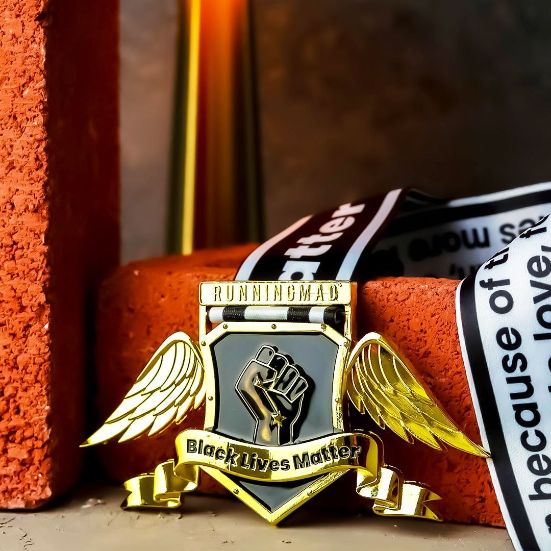 Black Lives Matter united for equality challenge medal – detail 4