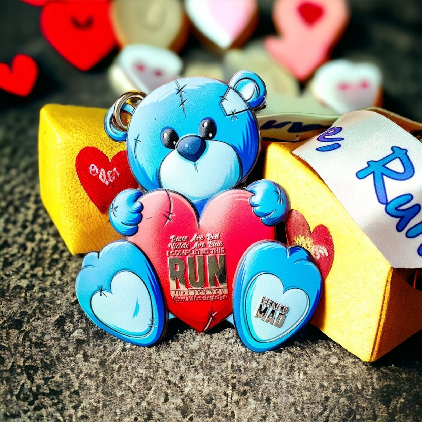 Beary Cute Valentine virtual challenge medal – detail 2