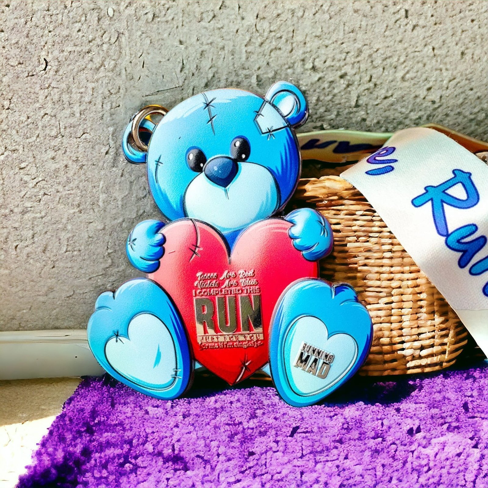 Beary Cute Valentine virtual challenge medal – detail 4