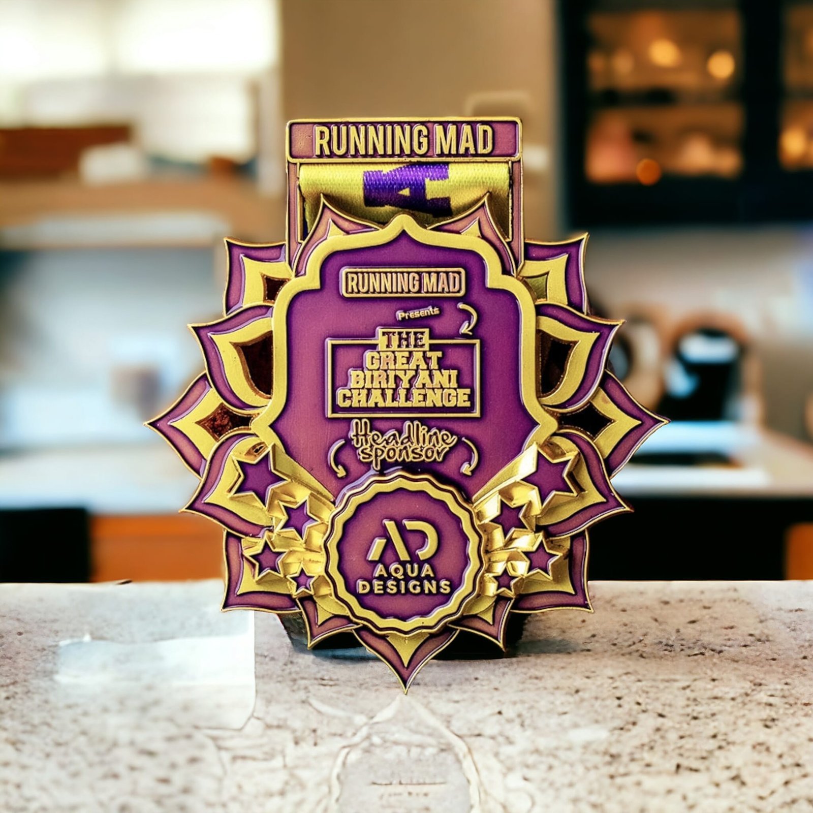 Great Biriyani Challenge charity run medal – detail 2