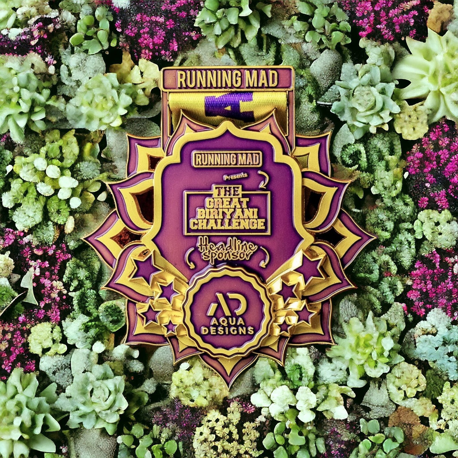 Great Biriyani Challenge charity run medal – detail 1