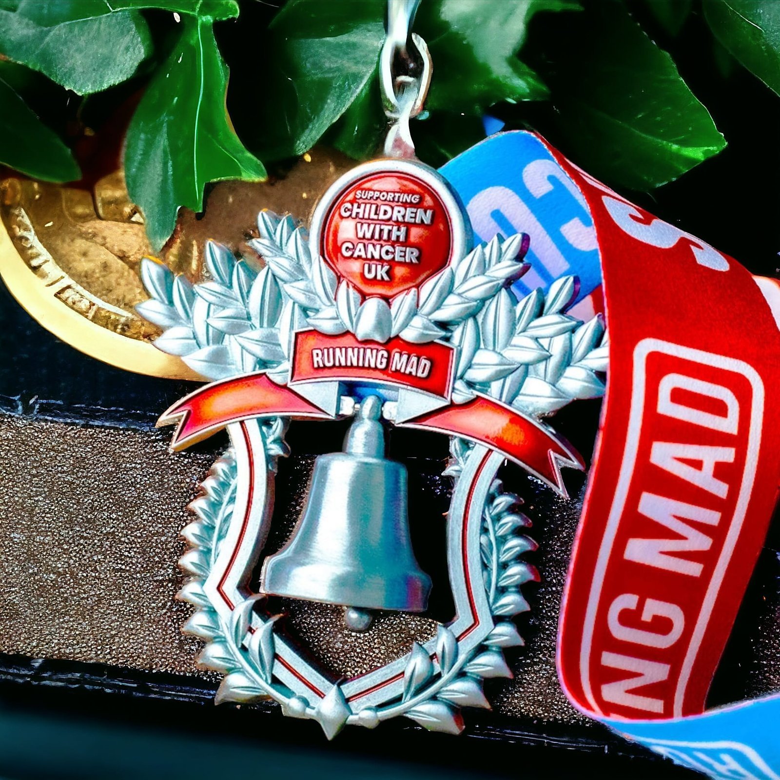 Children With Cancer UK Ring of Hope virtual challenge medal – detail 2
