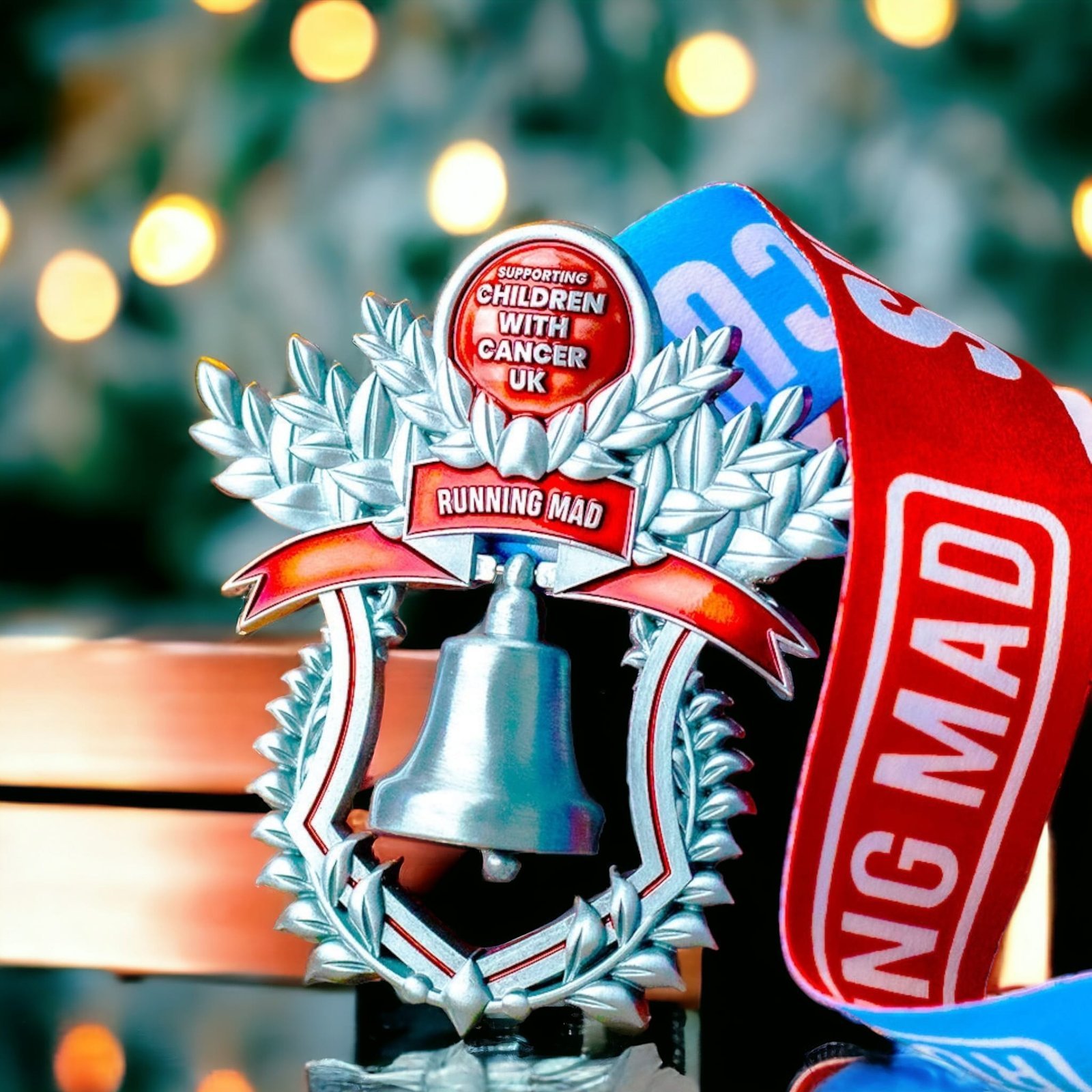 Children With Cancer UK Ring of Hope virtual challenge medal – detail 3