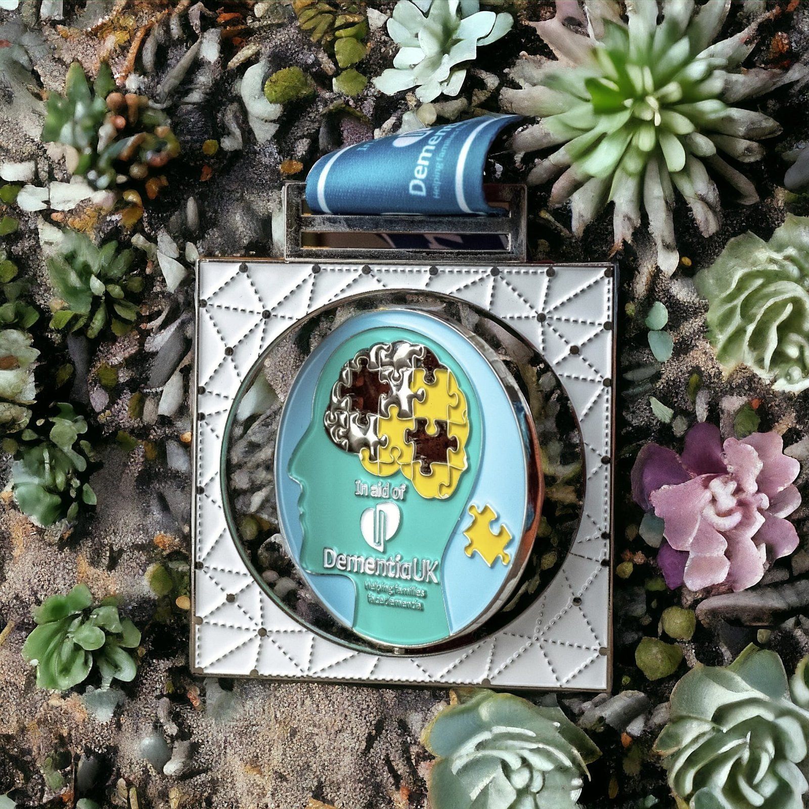 Run for Dementia UK virtual challenge medal – detail 1