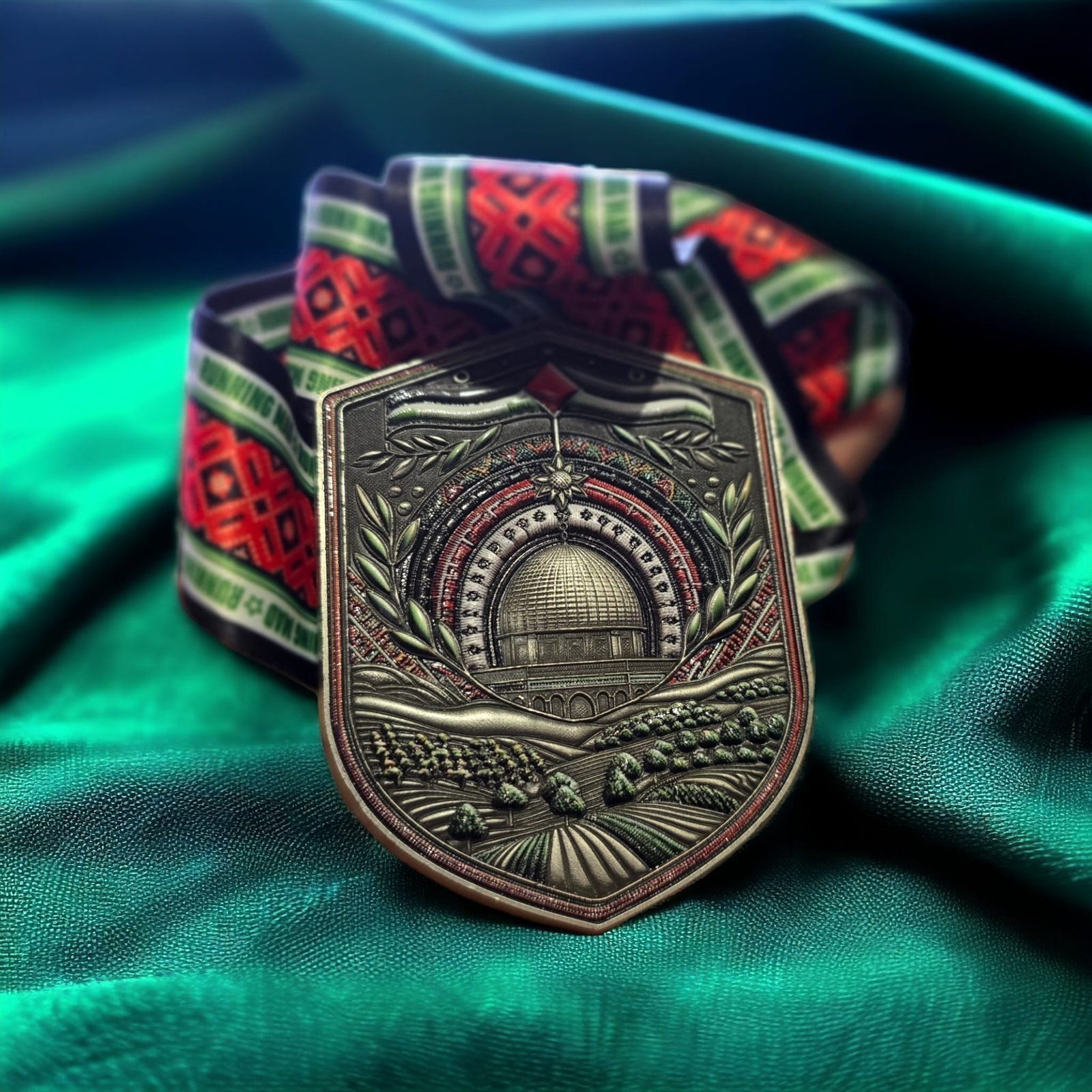 Palestinian commemorative cultural landmark collectible medal – detail 4