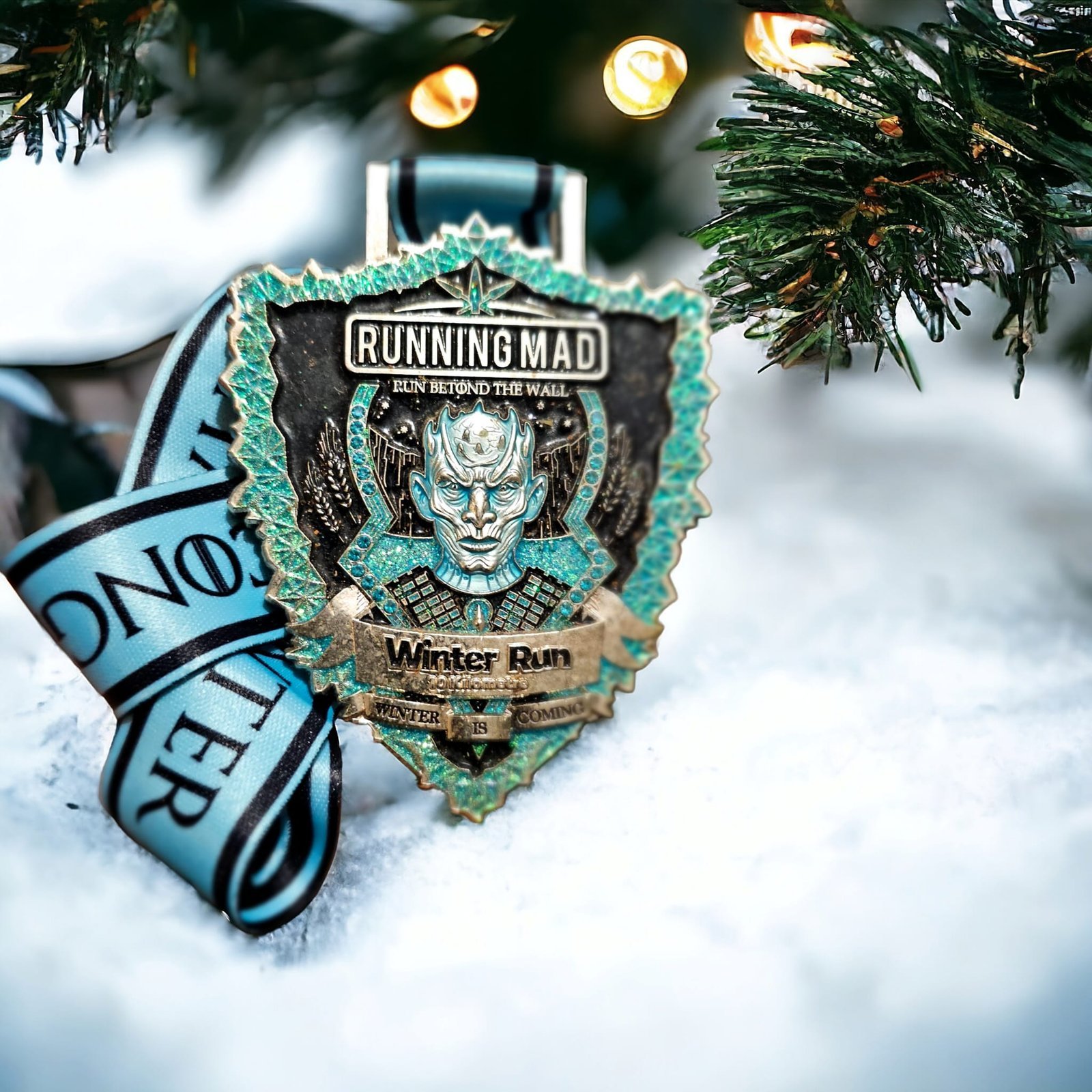 Winter Run Challenge Game of Thrones inspired medal – detail 3