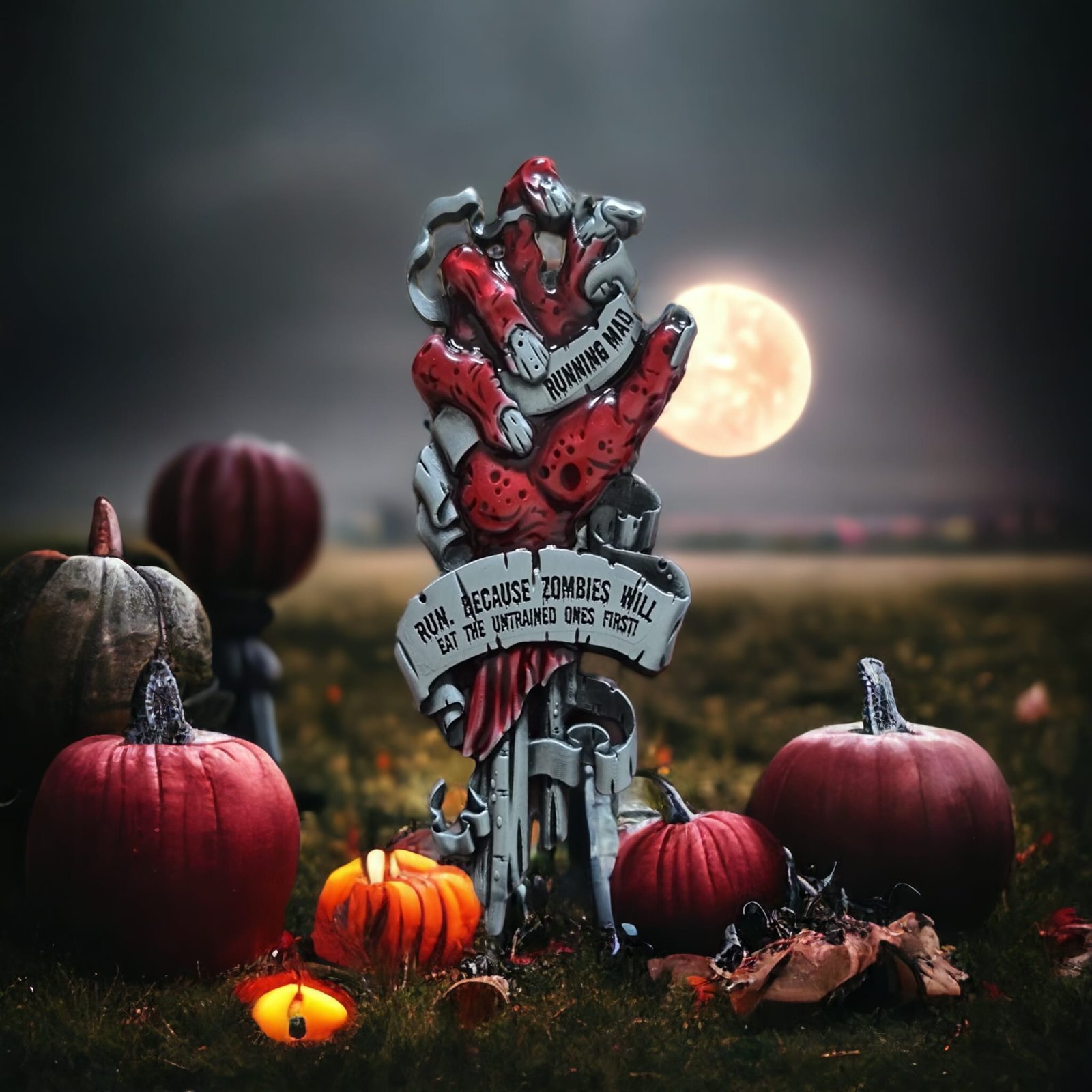 Zombie Run Challenge Halloween survival medal