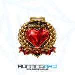For the Love of Running 10k Challenge – Heart Medal & Key Digital