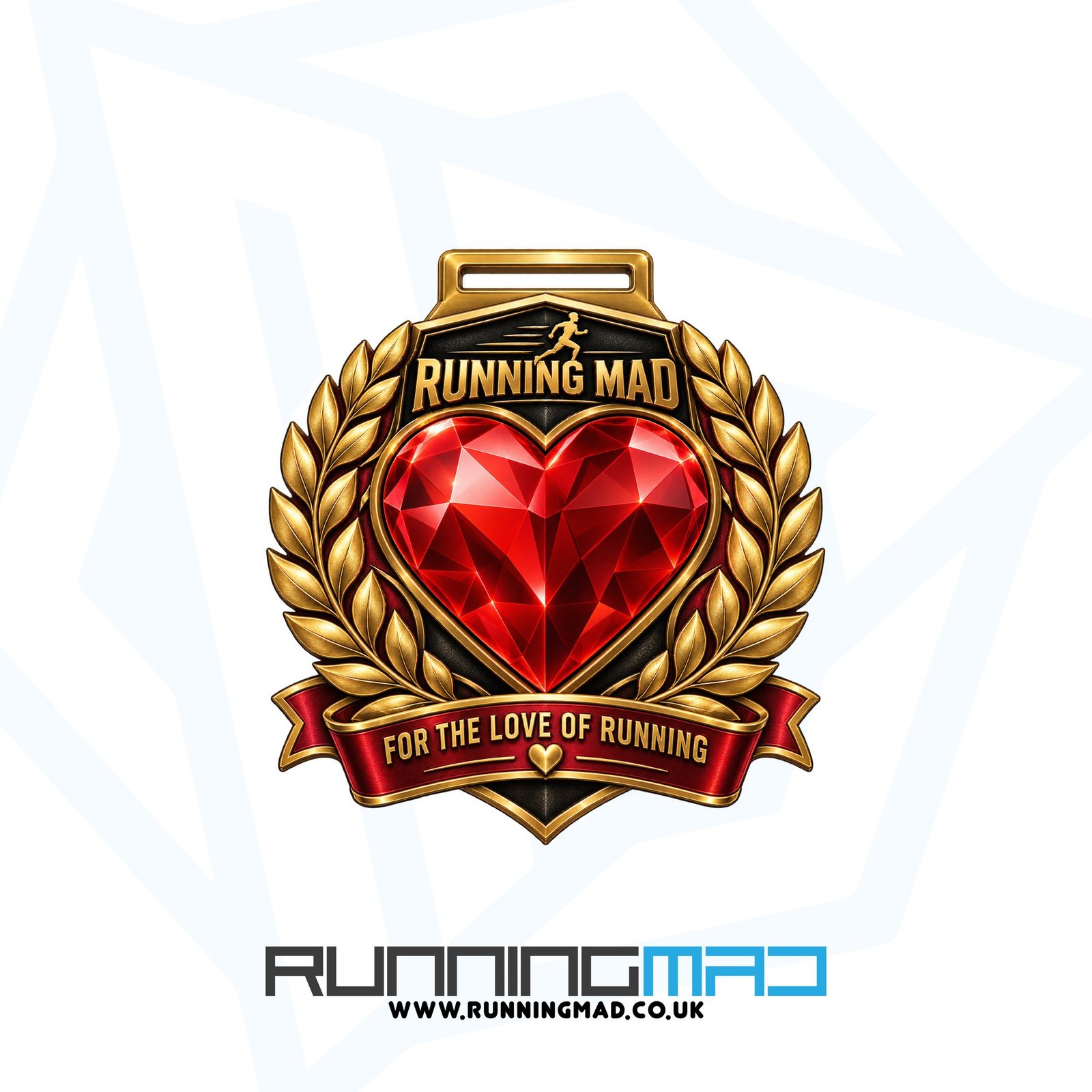 For the Love of Running 10k Challenge – Heart Medal & Key Digital