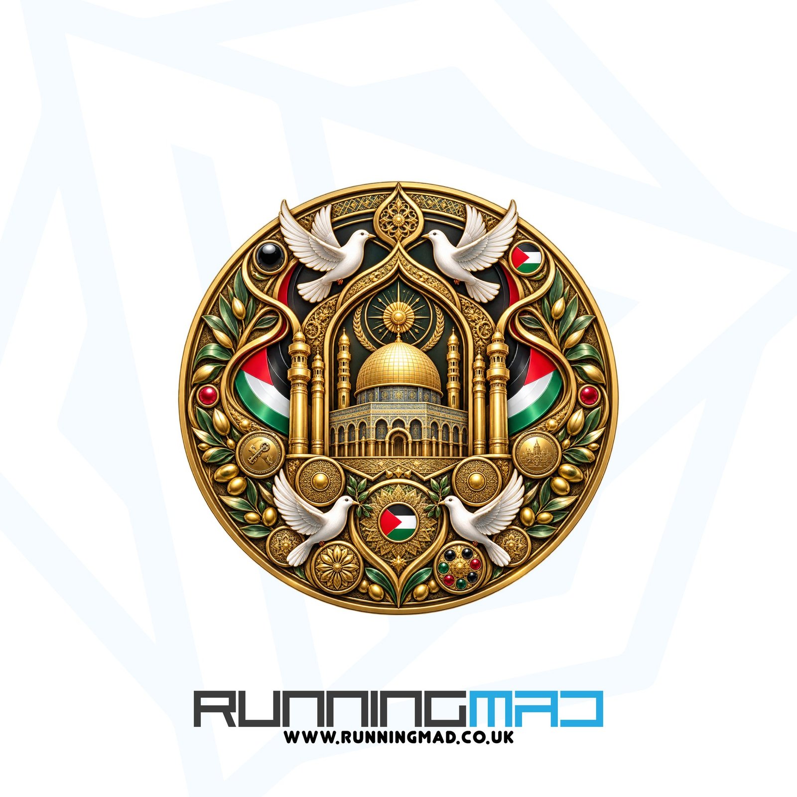 Palestine Dove Peace – Antique Challenge Medal Digital