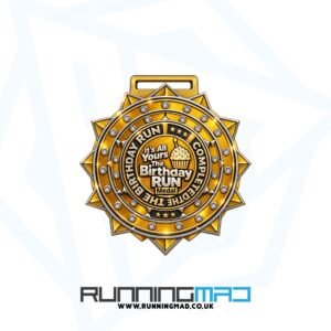 Birthday Run Celebration Challenge Medal Digital