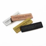 Custom Engraved Metal Name Tag - Stainless Steel, Aluminum, or Brass, Personalised Badge for Work Uniform Office Gift
