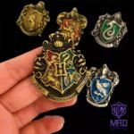 Wizard Academy House Crest Enamel Pin Set – Fantasy School Badge Brooch Gift, Magic School Houses Collectible Pin Badge Set