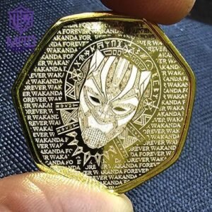 Personalised 50p Coin, Custom Engraved Keepsake Token, Memorial or Wedding Favour Gift, Silver Gold Rainbow or Black Nickel